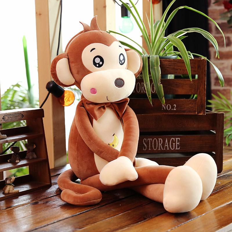 Lovely Monkey Plush Toy Bed Soft Doll Pillow Children Comforting Doll Pillow Kids Cute Birthday Gift