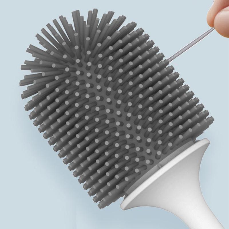 Toilet Brush Dead Corner Multifunctional Toilet Brush Cleaning Artifact Household Wall-mounted Silicone Brush Toilet