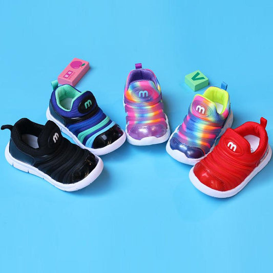 Children's Shoes Sports Shoes Light-up Shoes Spring and Autumn Breathable Baby Toddler Shoes Children's Soft-soled Baby