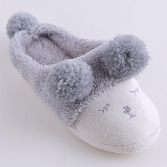 Cute Women Slipper Squinting Small Sheep Winter Fleece Warm Shoes Soft Indoor Slippers Casual Shoes