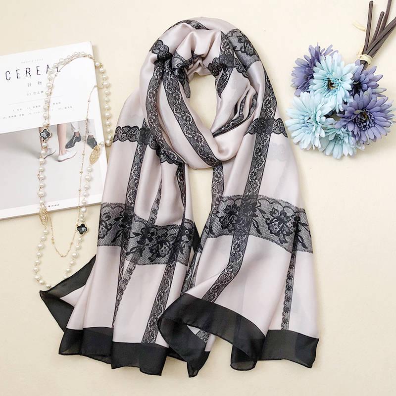 Silk Scarves Ladies Scarf Women Elegant Shawl Scarves Girls Foulard Satin Clothing Accessories