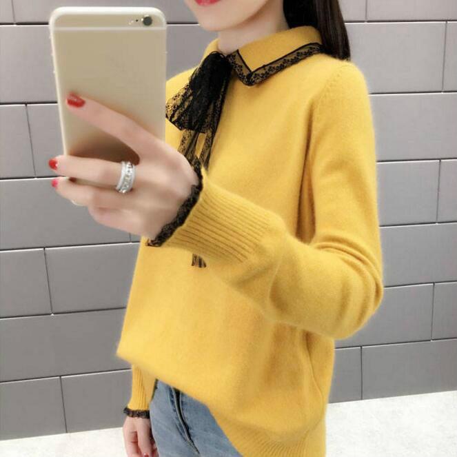 Sweater Women's Pullover Casual Slim Bottoming Sweaters Female Long Sleeve Tops Femme Sweet Jumpers