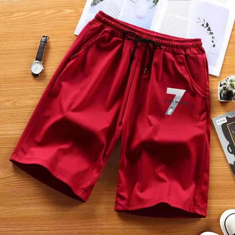 Summer Ice Silk Pants Men's Shorts Thin Section All-match Loose Casual Pants Sports Pants Quick-drying Breathable Harem Five-point Pants