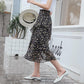 Women Skirt 2020 Summer Floral Skirt Chiffon Pleated Skirt Women High Waist Plus Size Print Skirt