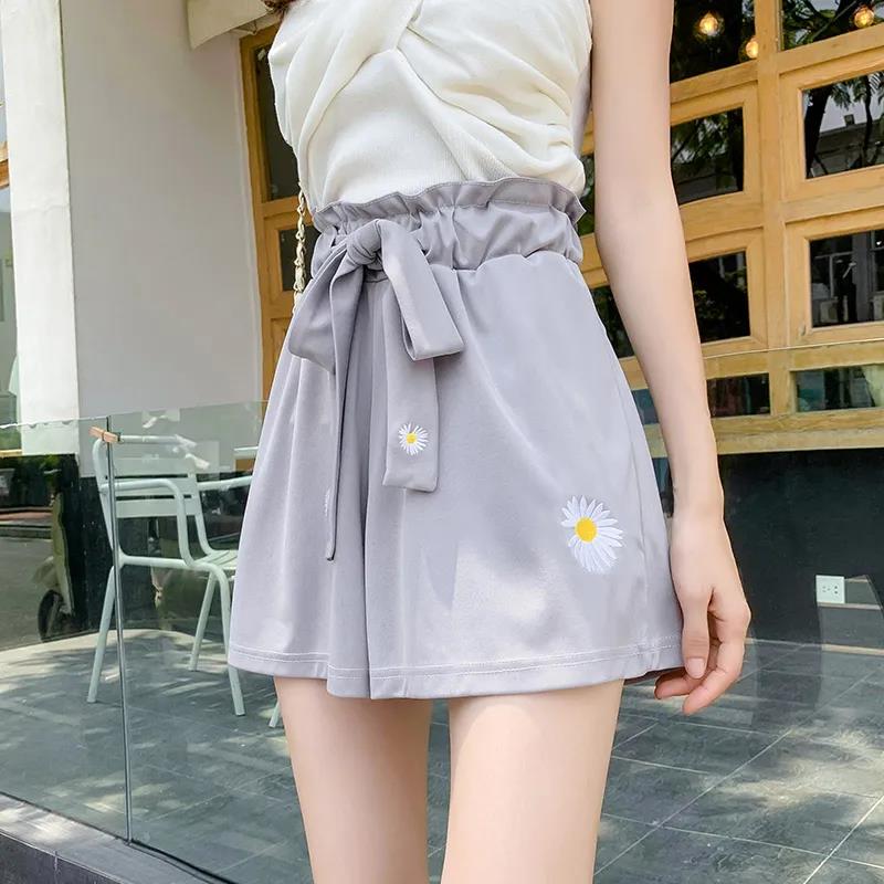 Casual Sports Shorts Women's Summer Thin Section Loose Wild High Waist Five-point Wide-leg Pants Women Loose Casual Shorts