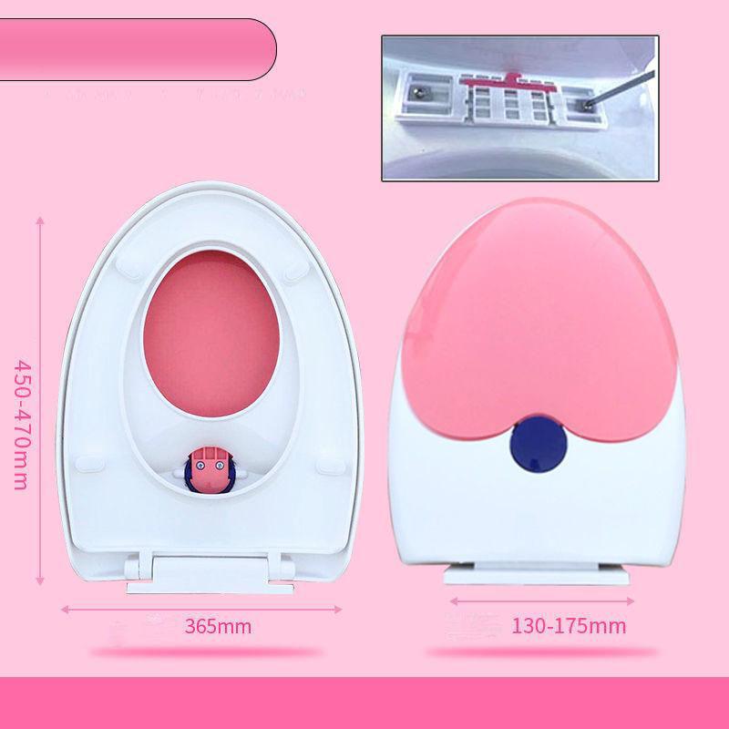 Children and Adults Universal Upper Toilet Seat Cover with Thickened Mother and Child Cover Household PP Raw Material Color Toilet Cover Slowly Drop