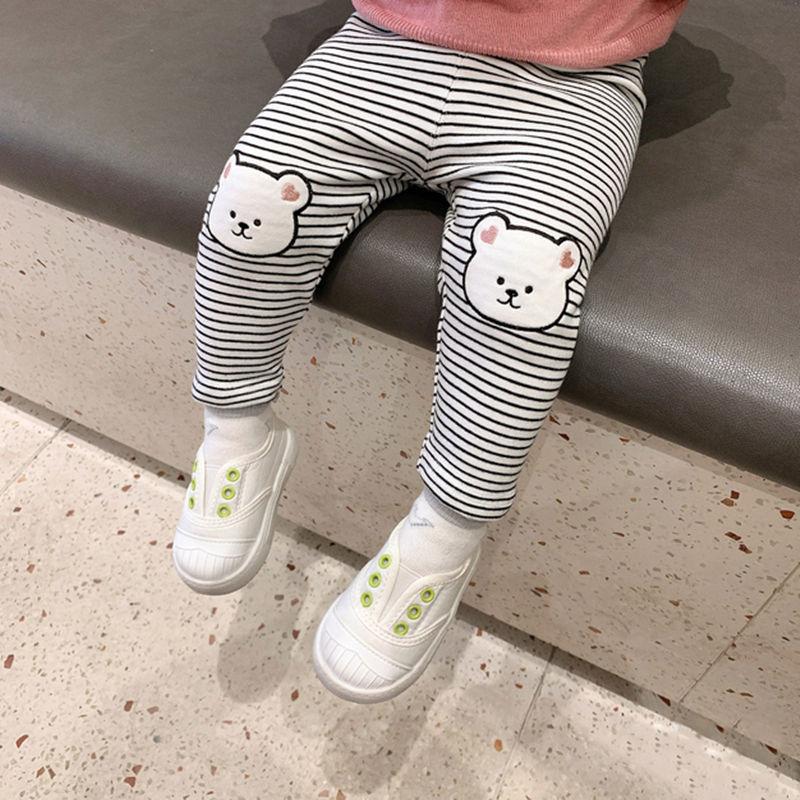 Girls Spring and Autumn Pants Leggings Outer Wear Slim-fit Stretch Pants Casual Pants Solid Color Leggings