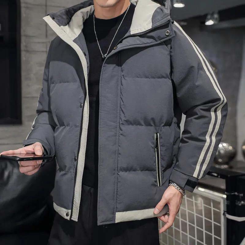 Thick Cotton-padded Jacket Men's Jacket Winter New Trend Warmth Winter Clothing All-match Hooded Cotton-padded Jacket Men's Clothing