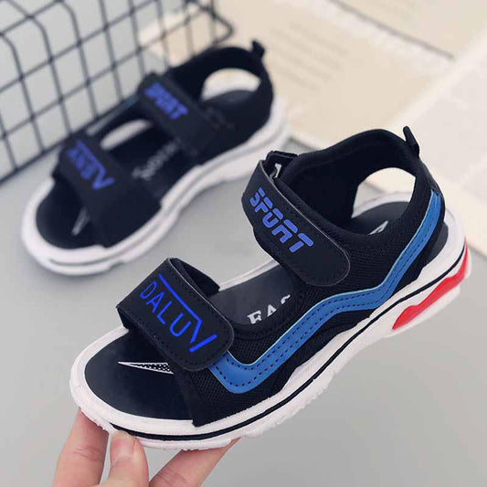 Size 26-37 Child Sneakers Beach Sandals Parents Kids Black Canvas Basketball Shoes Lightweight Running Shoes Comfortable Deodorant Skate Shoes