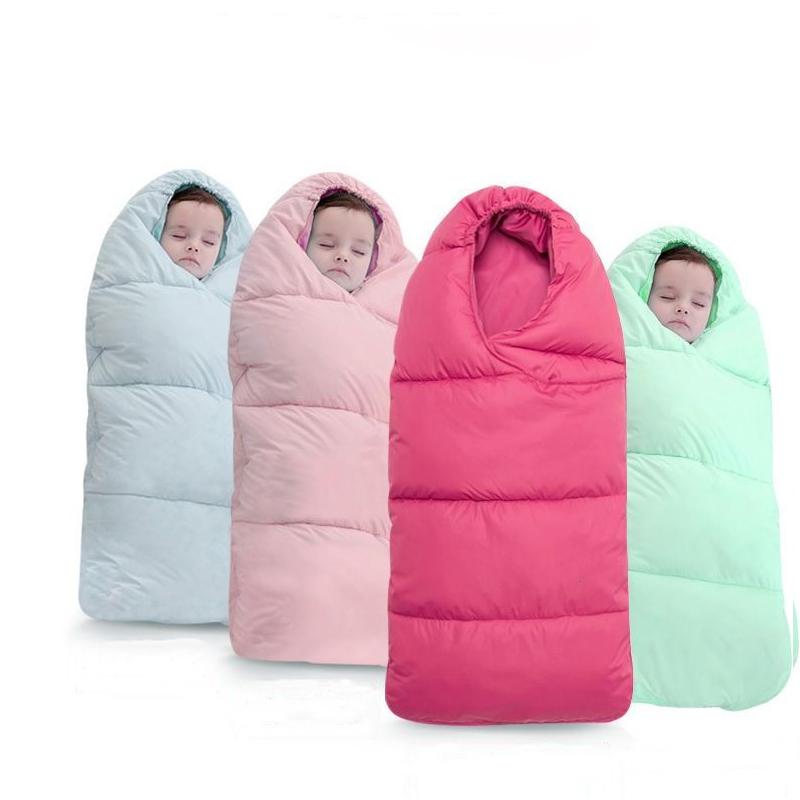 Baby Holding Quilt Sleeping Bag Autumn and Winter Plush Thickened Baby Bag Newborn Supplies Go Out Holding Quilt Anti Kicking Quilt Dual-purpose