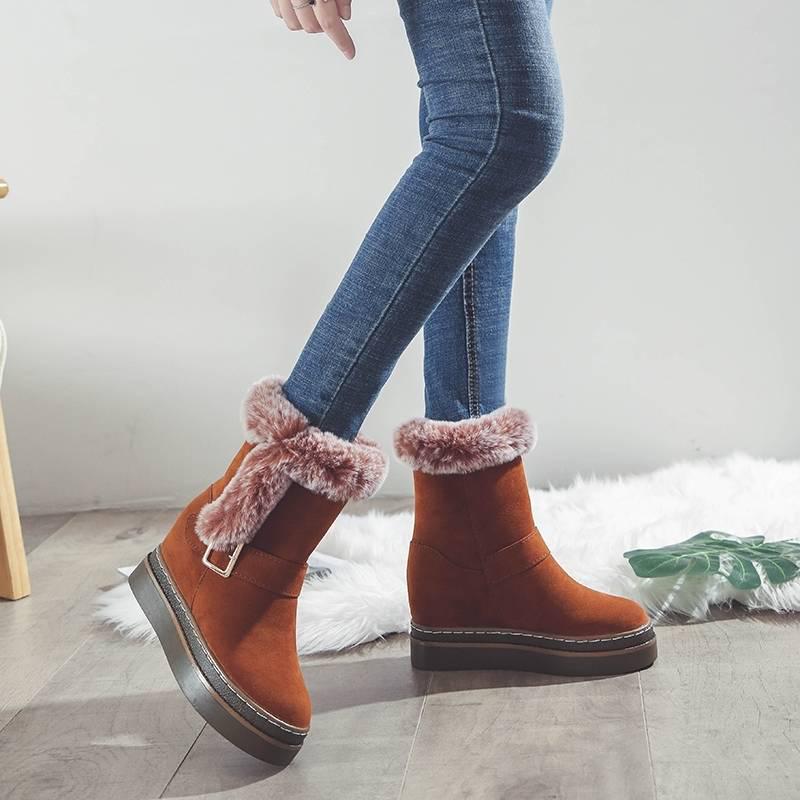 Women Boots 2019 Winter Shoes Woman Snow Boots with Plush Inside Botas Mujer Waterproof Winter Boots