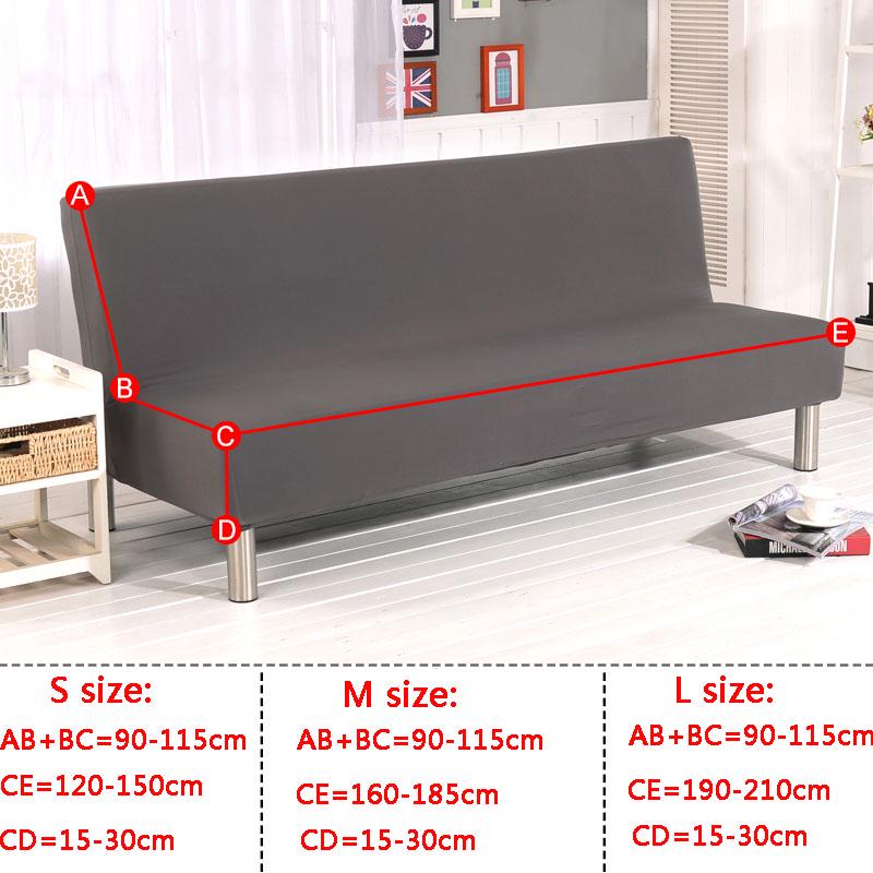 Magic Sofa Cover Without Armrest Folding Sofa Bed Cover  Elastic Furniture Protector Slipcover Couch Cover Armless Sofa Covers for Living Room