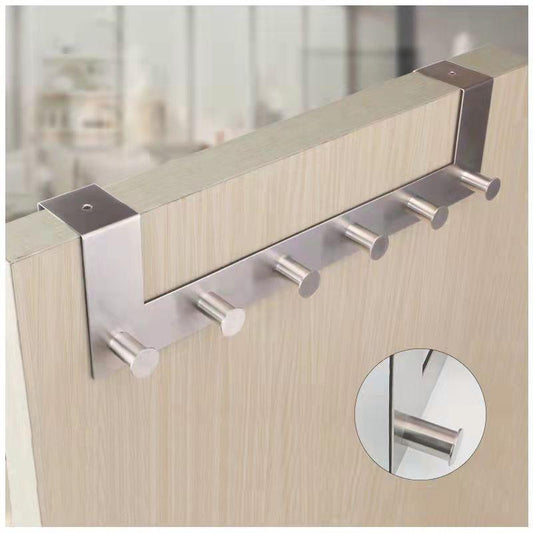 4/6 Hooks Towel Rail Refrigerator Towel Hanger Coat Hook Non-marking Hook Clothes Hang Wall Hook Kitchen Cabinets Organization Tool Organizer