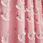 High-end Chenille Embroidery Curtain Finished Simple Modern Bedroom Pink Bay Window Curtain Warm Girl Princess Style