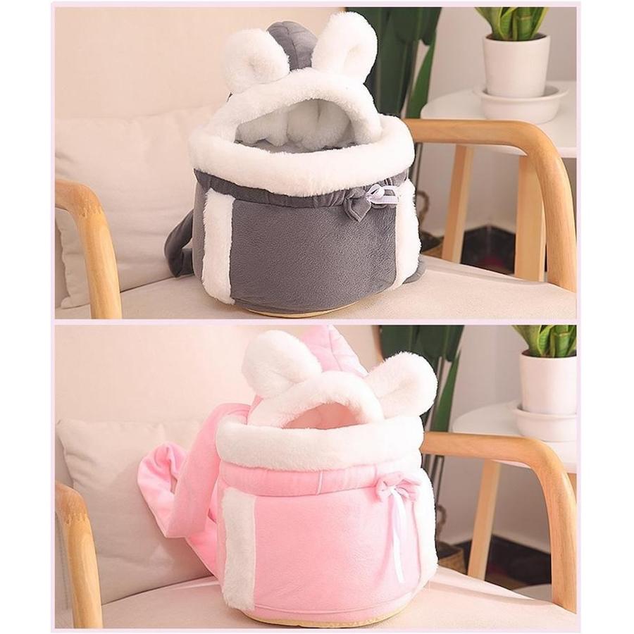 Warm Pet Carrier Bag Small Cat Dogs Backpack Winter Plush Pets Cage for Outdoor Travel Pet Hanging Chest Bags 6kg Load-bearing