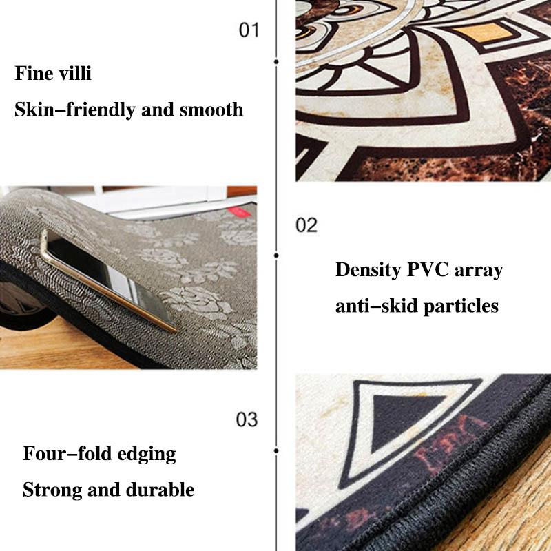 Modern and Simple European Style Semicircular Door Mat Entrance Door Mat 50*80cm Home Bedroom Entrance Carpet Mat Non-slip