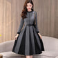 Spring and Autumn Noble Temperament Sweater Mid-length Fashion Simple Dress Round Neck Pullover Women's Base Dress