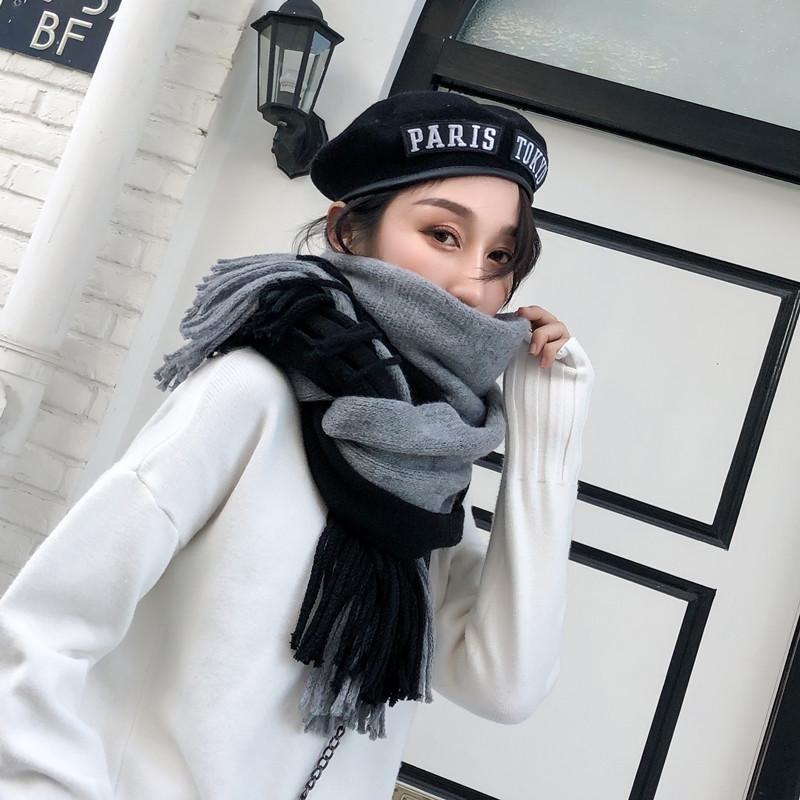 Women Scarf Warm Winter Cashmere Scarves Neck Shawls for Lady Female Foulard Pashmina Bandana