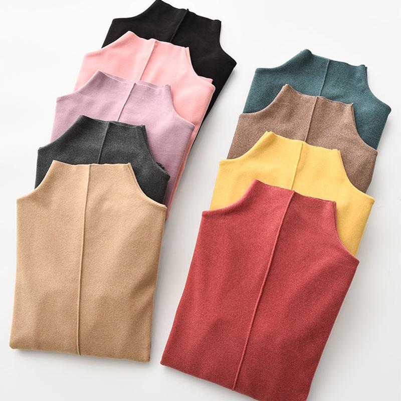 Double-sided Self-heating Bottoming Shirt for Women's Autumn Winter Pants Warm Suit Plus Velvet Thick Clothes