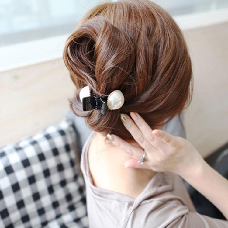 Hairpin Hair Accessories Grab Clip Banana Clip Elegant Small Fragrance Head Jewelry Pearl Hair Catch