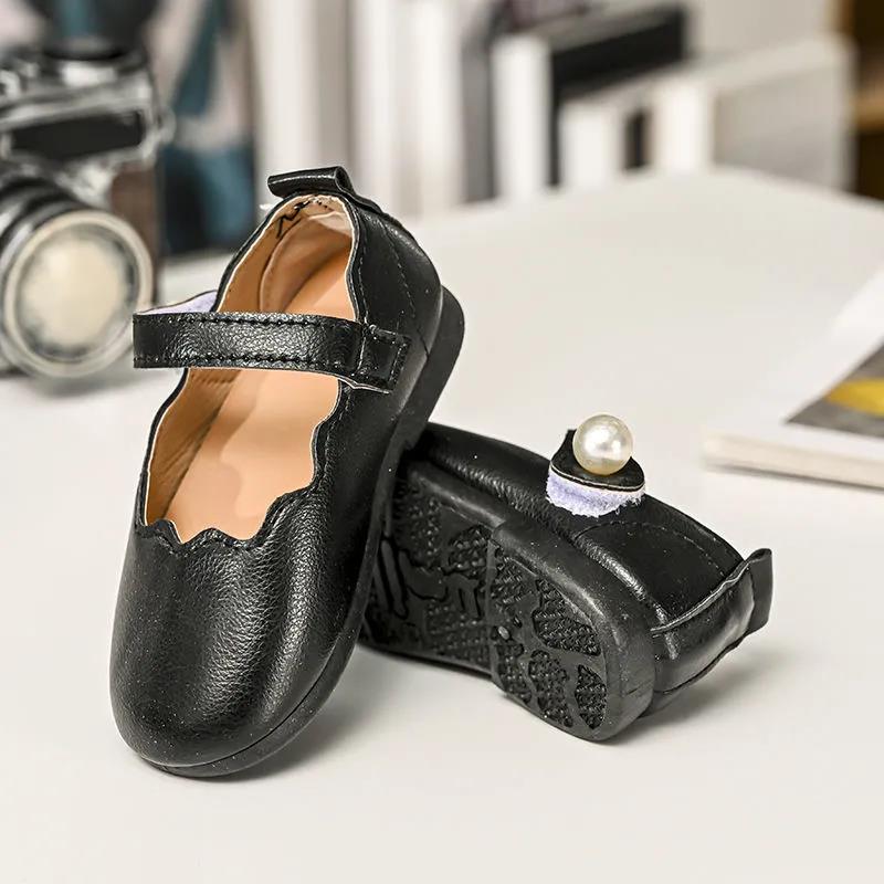 Girls Leather Shoes for Children Wedding Dress Princess Dance Shoes Kids Black Student Sandals Korean Fashion Performance Shoes