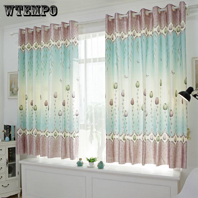 Curtain Finished Products Simple Modern Small Short Curtain Bay Window Living Room  Curtain