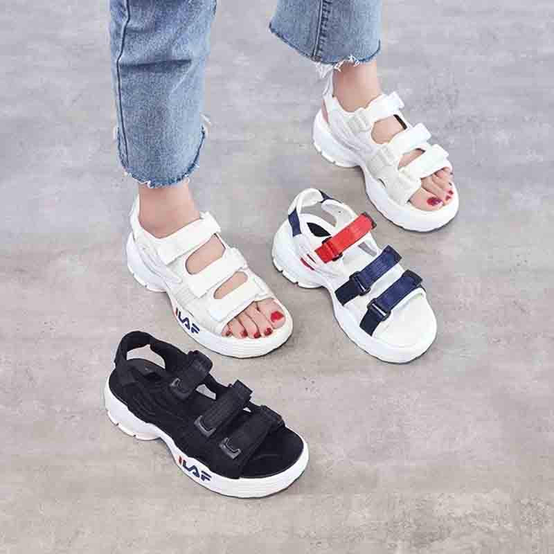 Plus Size 35-40 Summer Women Outdoor Letter Flat Beach Shoes Bohemian Wear-resistant Non-slip Office Lady Sandals