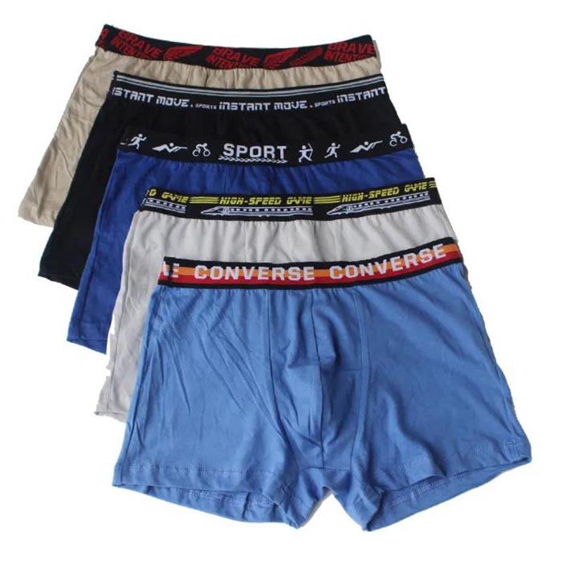 6 Pack Men's Cotton Underwear Middle-aged Youth Boxer Shorts Mid-waist Loose Breathable Boxer Briefs