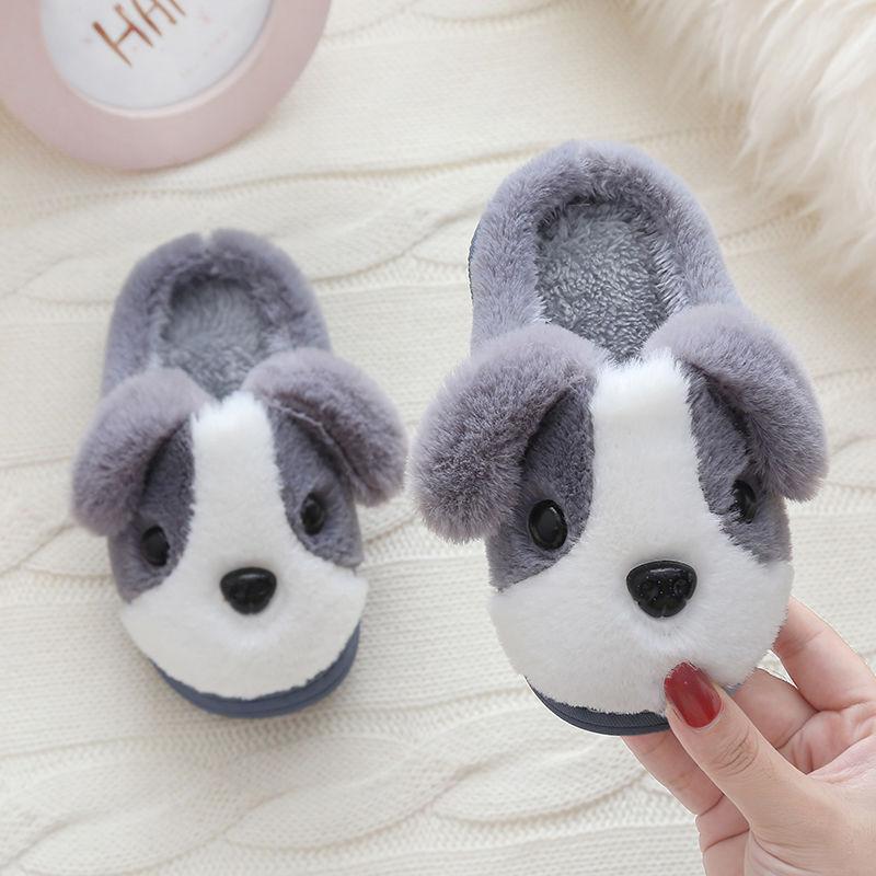 Children's Winter Cute Cotton Slippers Cartoon Soft Bottom Warm Non-slip Cotton Slippers Bag Heel Thick-soled Cotton Slippers