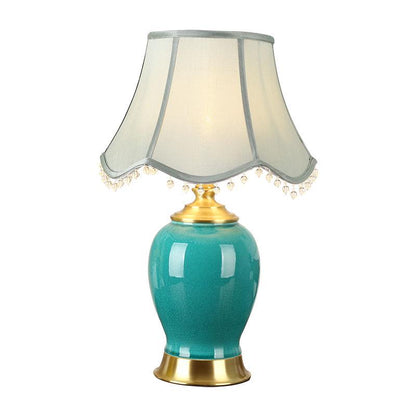 Copper table lamp bedside lamp ceramic lamp high-end luxury table lamps for living room decorated