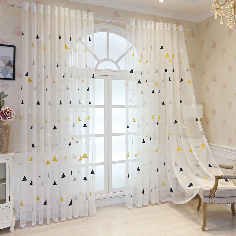 Curtain Screen Window Bay Window White Gauze Special Offer Clearance Partition Window Sand Living Room Curtain Bedroom Curtain Gauze (1 Piece)