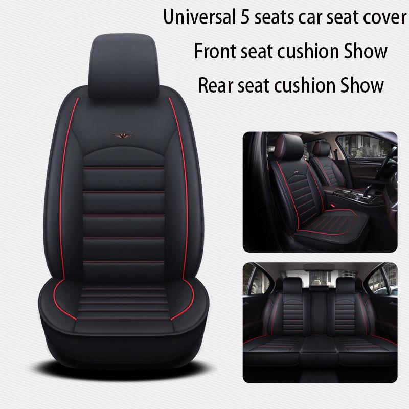 5 seats Universal Car seat cover Waterproof Car Seat Cover Universal 5 set Auto Seat Cushion Leather