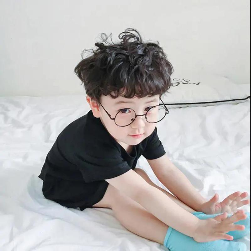 Children's Pajamas Set Ice Silk Short-sleeved Shorts Summer Thin Air-conditioned Clothing Boys and Girls Cold Home Service