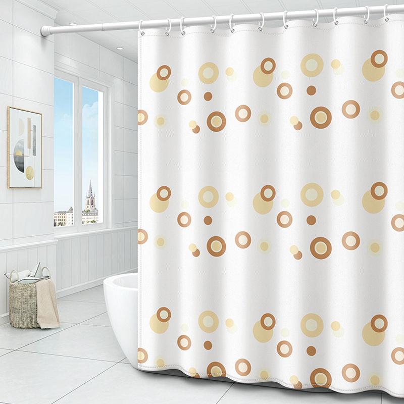 Sanitary Partition Shower Curtain Waterproof and Mildewproof Shower Curtain Fabric Bathroom Curtain Shower Room Curtain