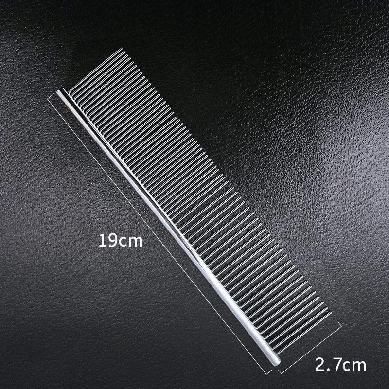 Dog Cat Grooming Comb, 1 Pack Stainless Steel Dog Combs with Rounded Ends Teeth for Removing Tangles, Mats, Loose Hair for Long and Short Haired Dog