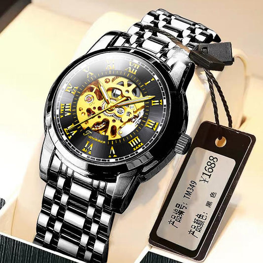 Luxury Brand Automatic Mechanical Business Watch Men Stainless Steel Waterproof Sport Watches