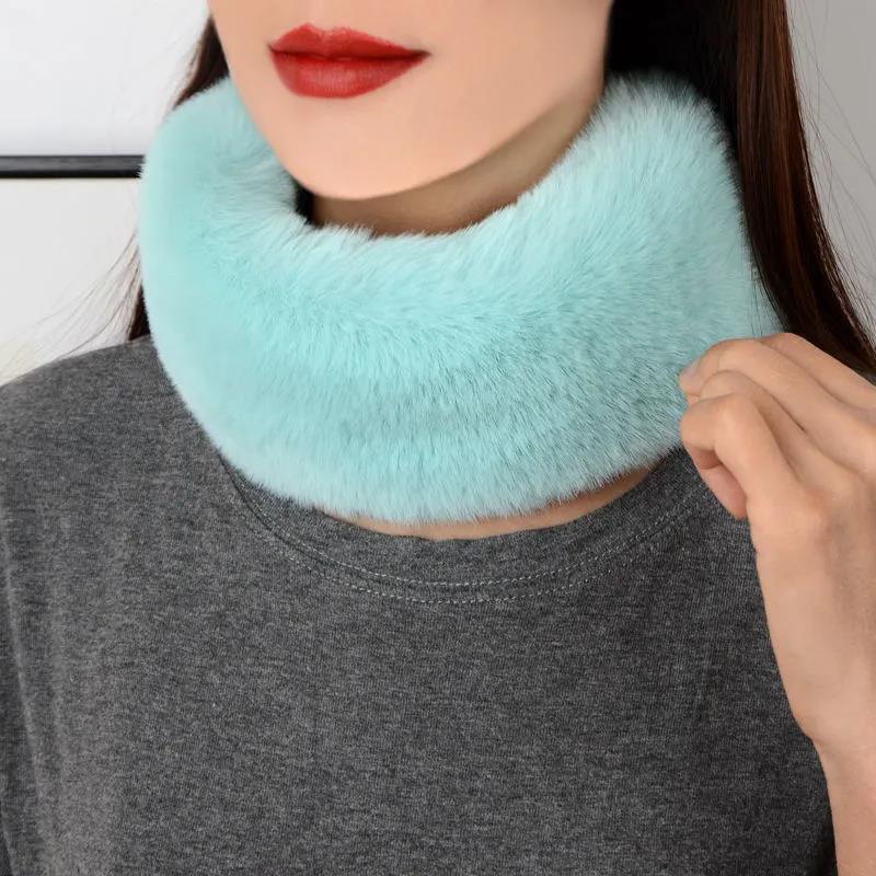 Women's Korean Style Bib Scarf Winter Thick Warm Scarf Female All Match Pullover Collar Neck Protection Soft Thermal Neck Cover Solid Neckerchief