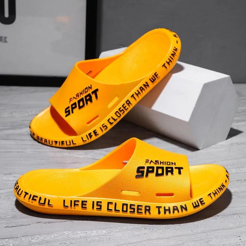 Men's Slippers Unisex Bathing Non-slip Wear-resistant Thick-soled Shoes Summer Outdoor Beach Shoes Sandals and Slippers Home Flip Flops