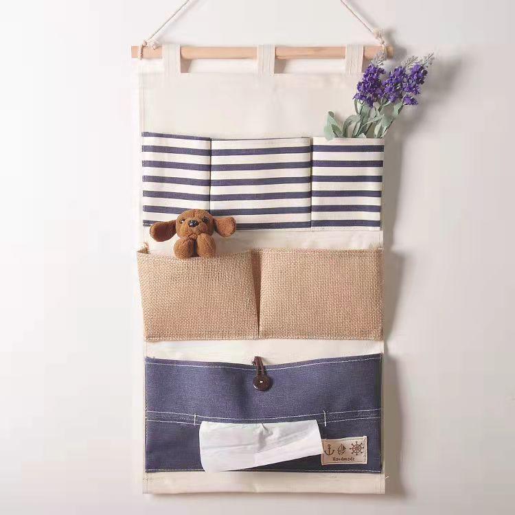 12/13 Pockets Fabric Hanging Bag Storage Bag on The Wall Behind The Door Dormitory Storage Bag Home Mobile Phone Sundries Decoration Hanging Pocket