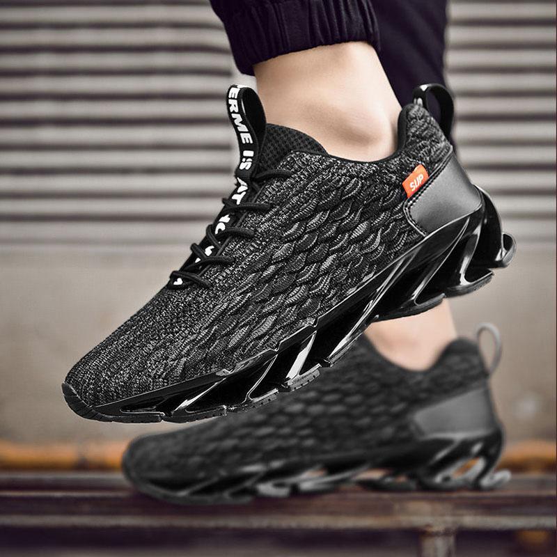 Fish Scale Blade Large Size Men's Shoes Running Shoes Gym Flying Mesh Sports Shoes