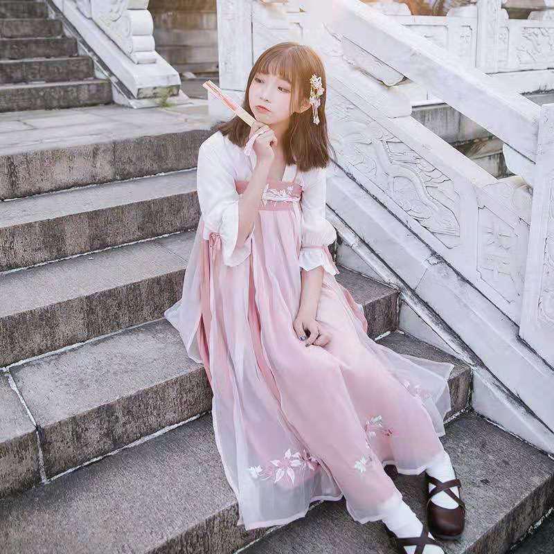 Spring and Summer Models of Improved Hanfu Women's Embroidery Full Chest Skirt Long Skirt Cute Everyday Chinese Elements Full Chest Skirt