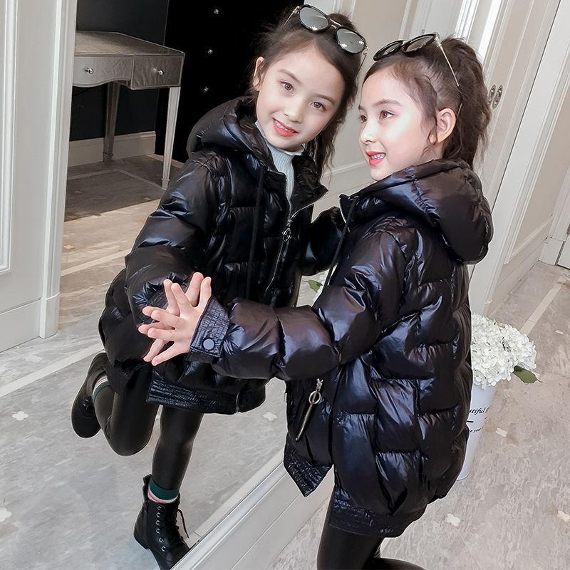 Winter Padded Warm Girls' Cotton-padded Clothes Winter  Children's Mid-length Padded Jackets Padded Padded Clothes Girls' Middle-aged Boys' Jackets