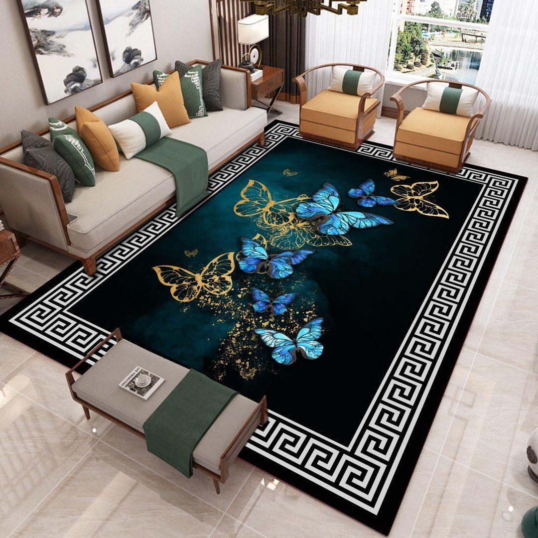 Chinese Style Carpet Living Room Home Non-slip Chinese Style Bedroom Bedside Room Floor Mat Coffee Table Blanket