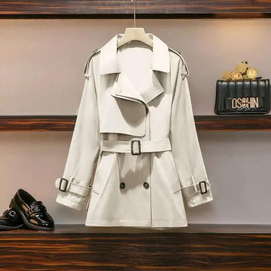 2021 New Women's Windbreaker Coat Spring Autumn Slim Basic Zipper Jacket with Lining Ladies Short Windbreaker Plus Size 2XL