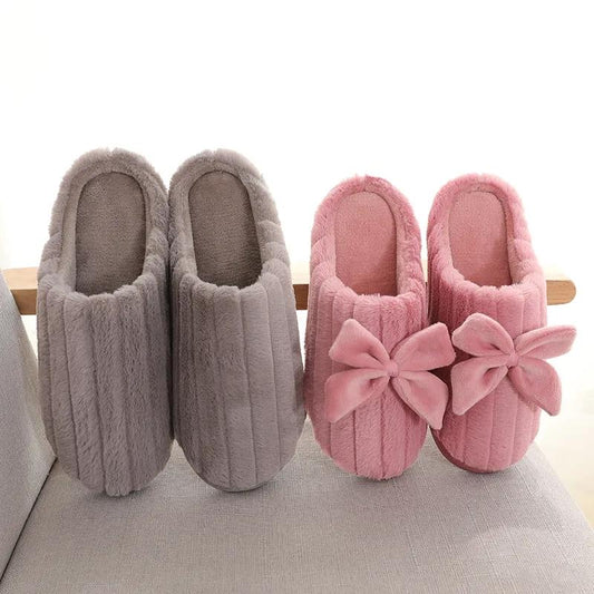 Unisex Winter Indoor Warm Home Slippers Couples Bedroom Cartoon Cat Non-slip Soft Bottom Women And Men Home Slippers