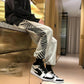 Zebra Pattern Harem Pants Female Spring and Autumn Student Beamed Sports Pants Korean Version Ins Trend Nine Points Casual Pants