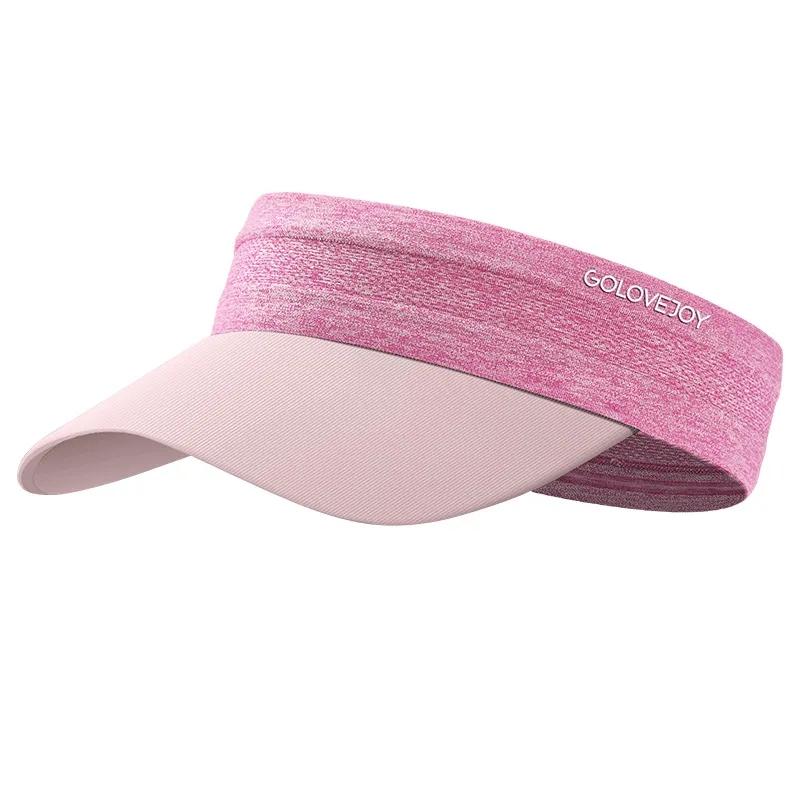 Summer Folding Visor Hat Unisex Sports Running Sun Hat Sunscreen Outdoor Marathon Quick-drying Hat Sweat-absorbing Empty Top Hat