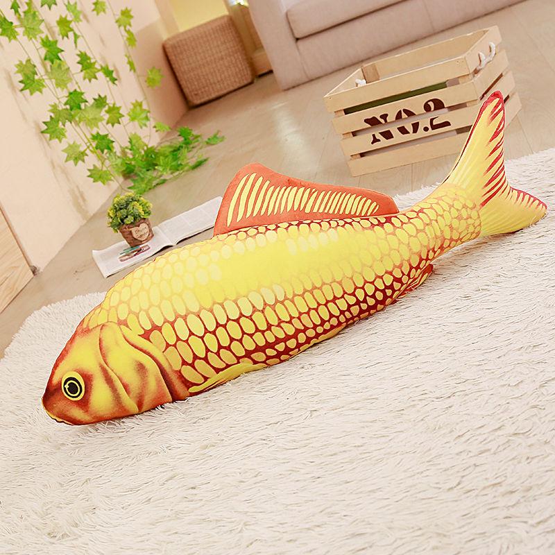 Soft Koi Plush Doll Pillow Lovely Simulation Fish Plush Toy Pet Cat Plush Toy Children Funny Sleeping Doll Pillow