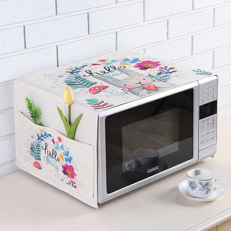 Grease Proofing Storage Bag Kitchen Accessories Double Pockets Dust Covers Microwave Cover Microwave Oven Hood