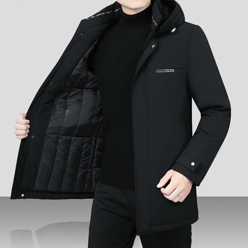 Winter Men's Middle-aged Down Padded Jacket Casual Thickened Cold-proof Clothes Handsome Slim Padded Jacket